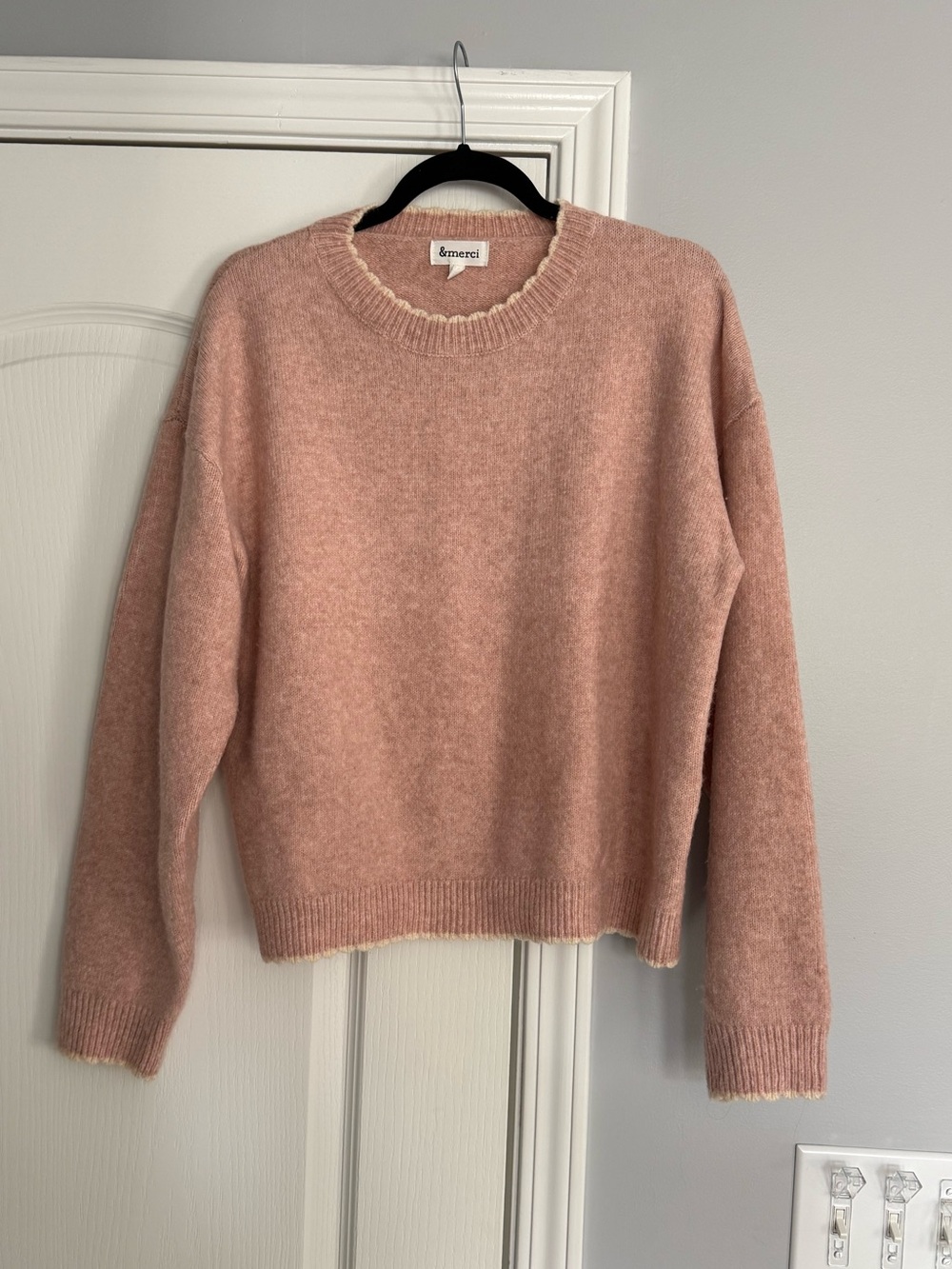 &Merci Soft Pink Crewneck Sweater